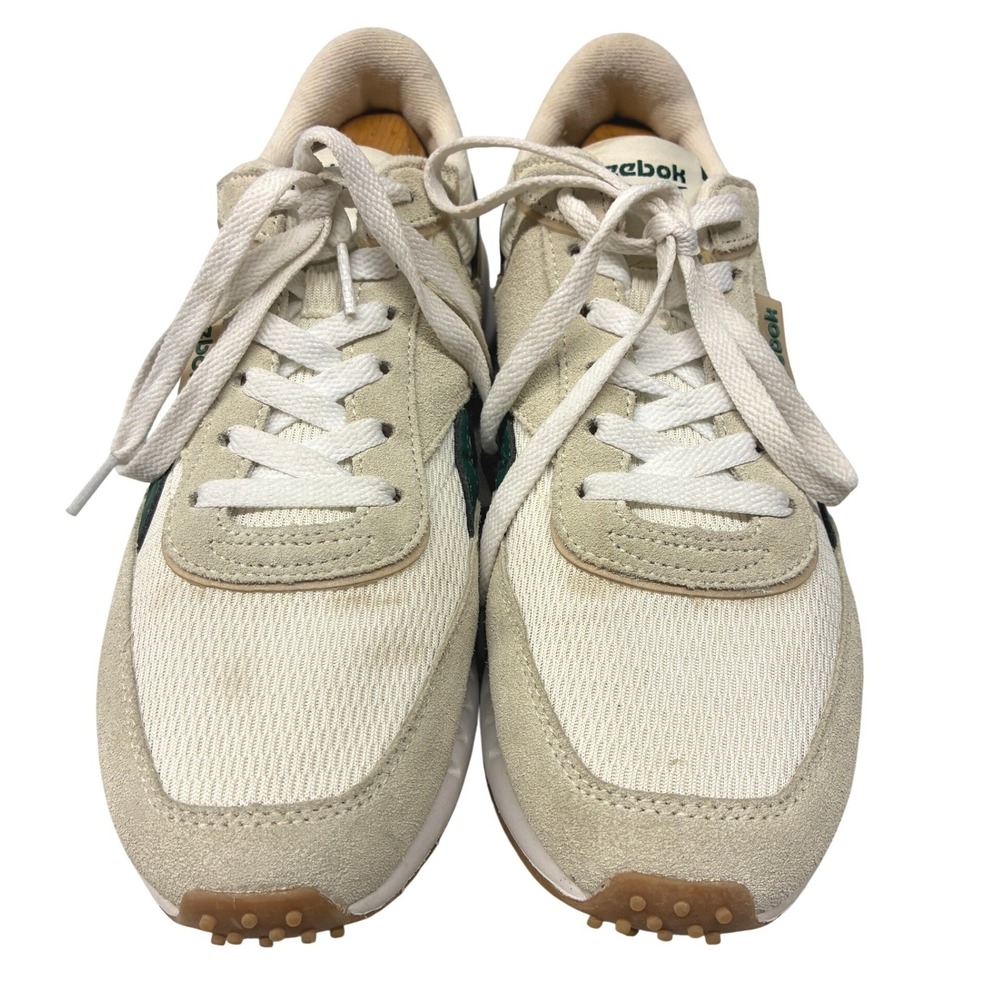 Reebok Classic Legacy Suede Sneakers Womens 8 Cream Green Retro Gum Sole